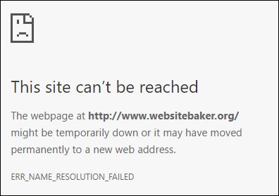 WebsiteBaker Help (by Dev4me.com) - Problems reaching the WebsiteBaker ...
